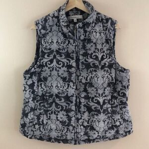 Croft & Barrow Fleur-de-lis Floral Quilted Puffer Vest